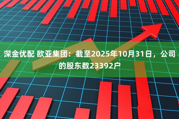 深金优配 欧亚集团：截至2025年10月31日，公司的股东数23392户